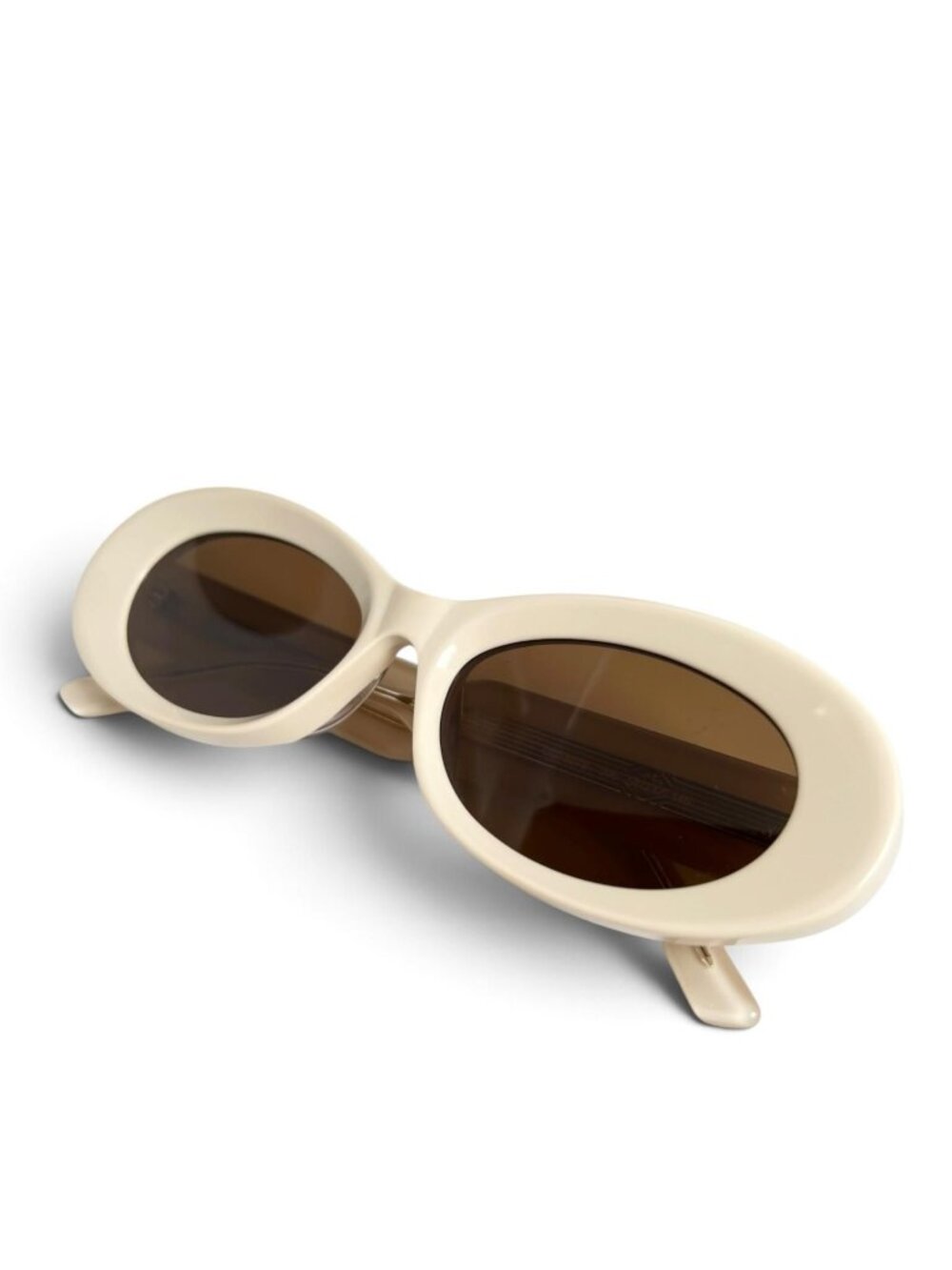 Gucci Sunglasses Acetate Ivory Thick Oval Shape Eyewear